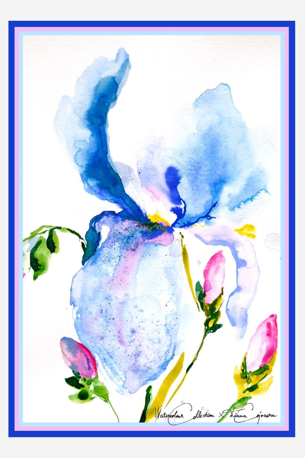 Écharpes en soie Foulard Macro Iris Large - dianacojocaru.fr